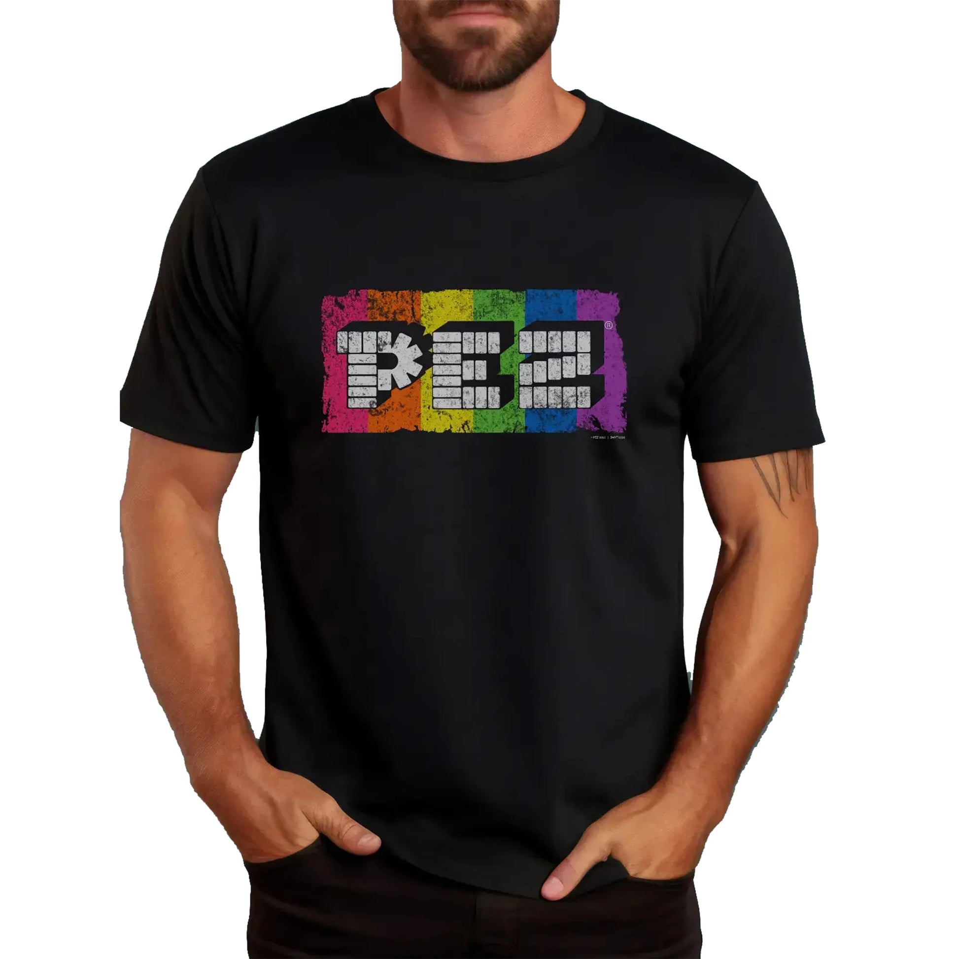 Pez Candy 80's Neon Rainbow T-Shirt, Tee