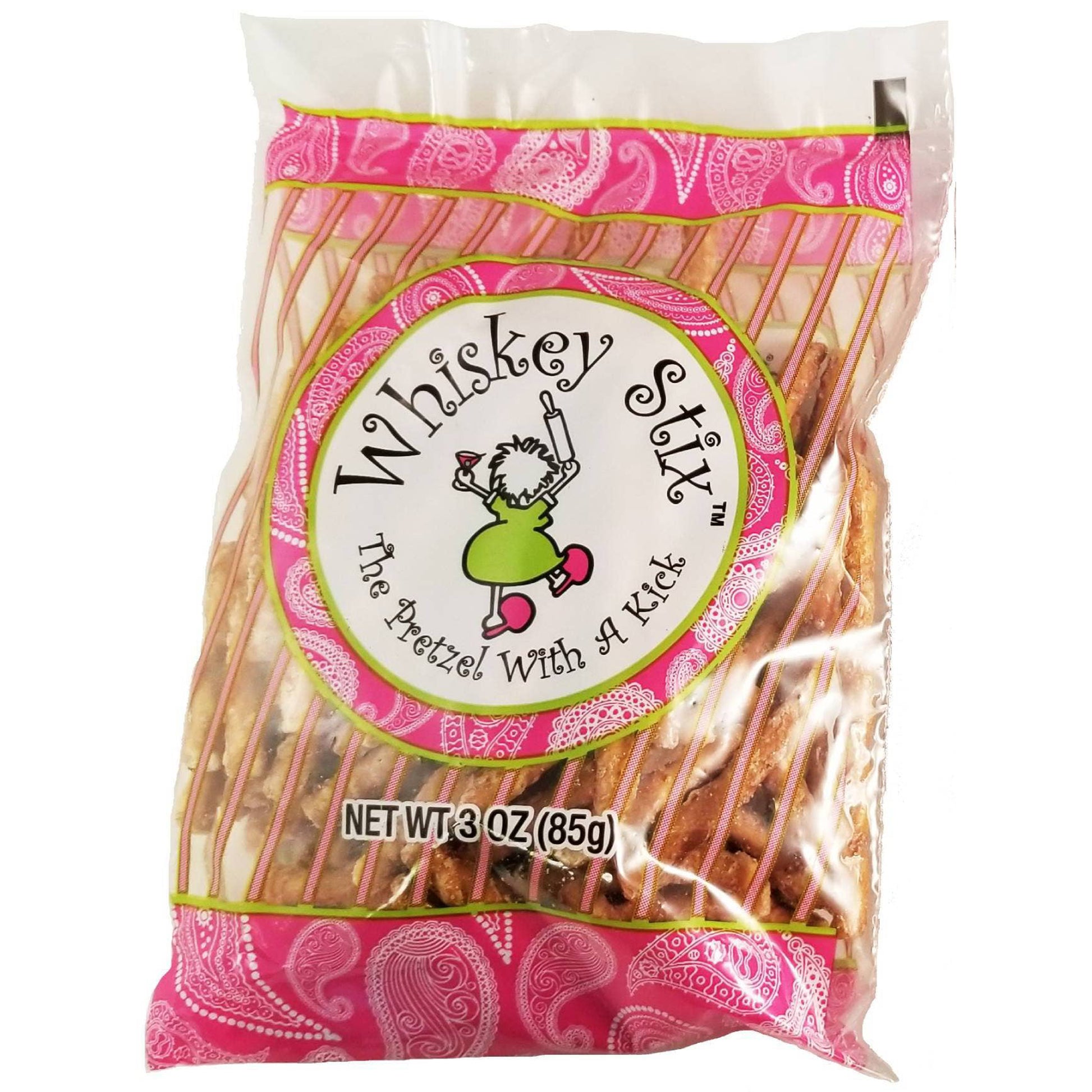 Whiskey Stix, The Pretzels with a Kick! 3oz Bag