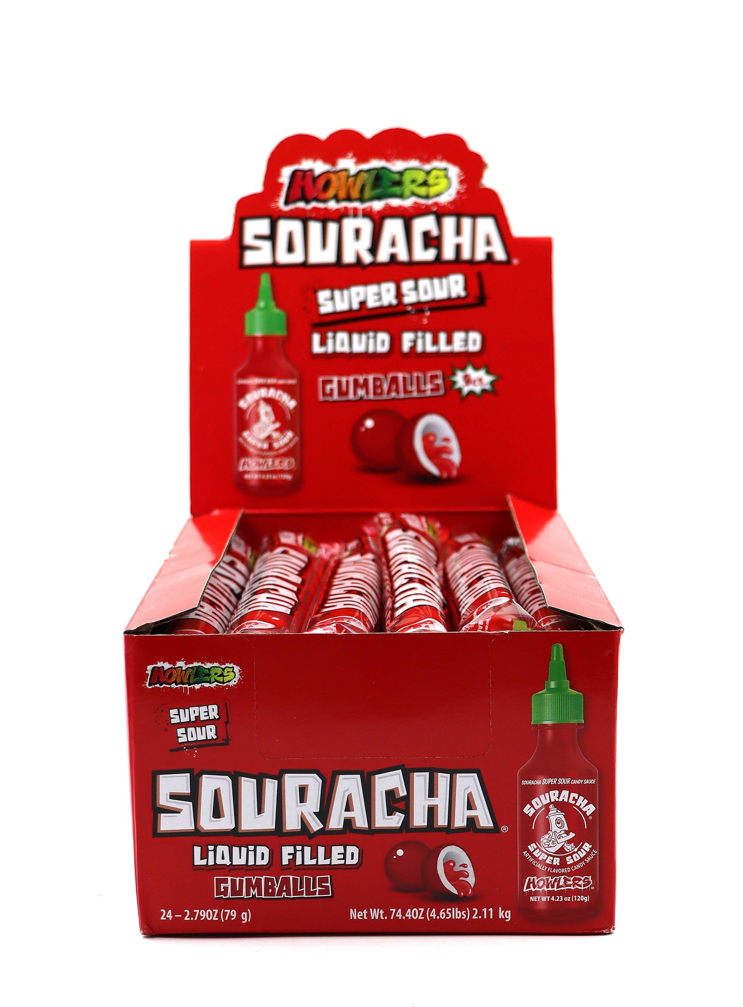 Howler's Souracha Liquid Filled Gumballs 9pc Tube, 24ct