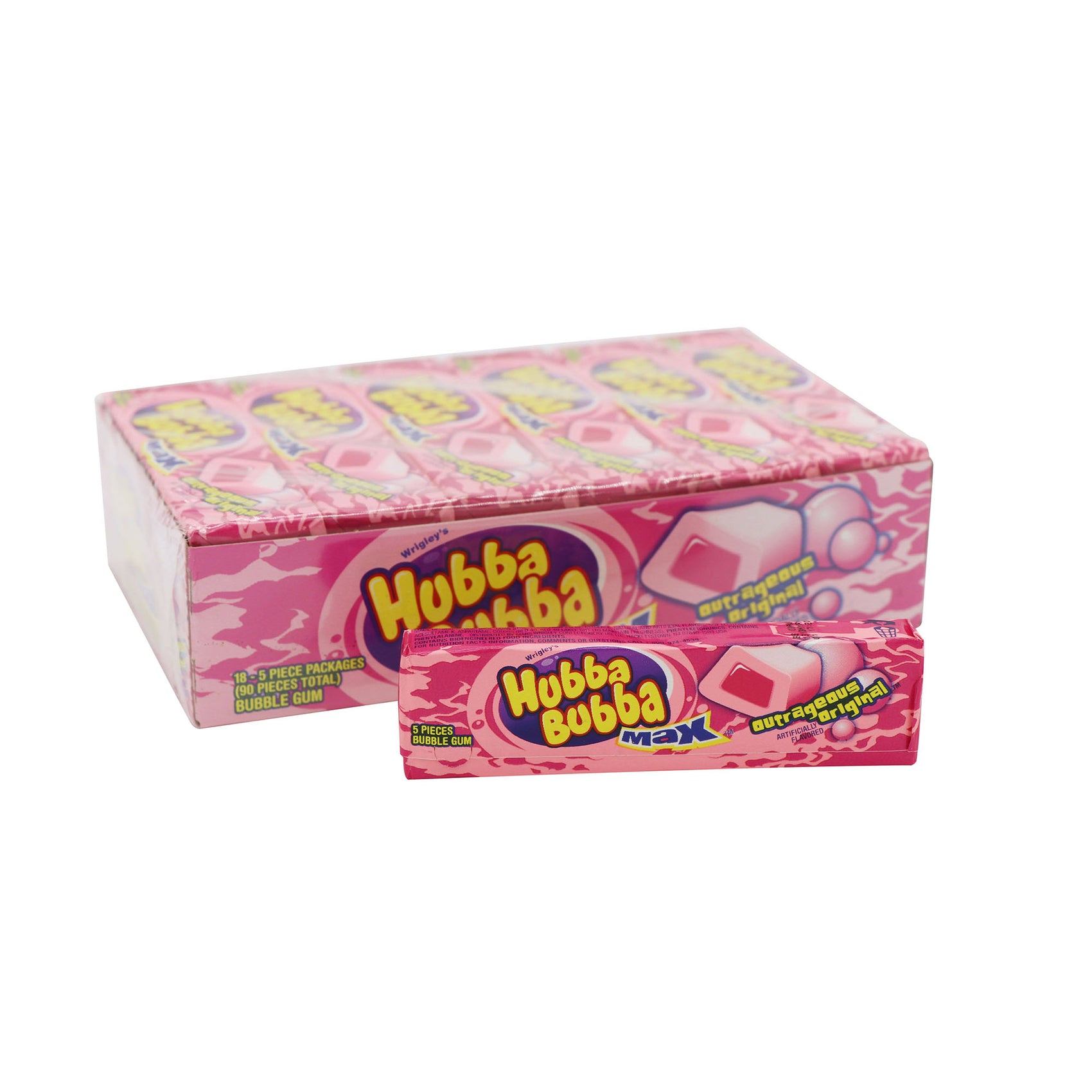 Hubba Bubba Max Original Bubble Gum, 18ct