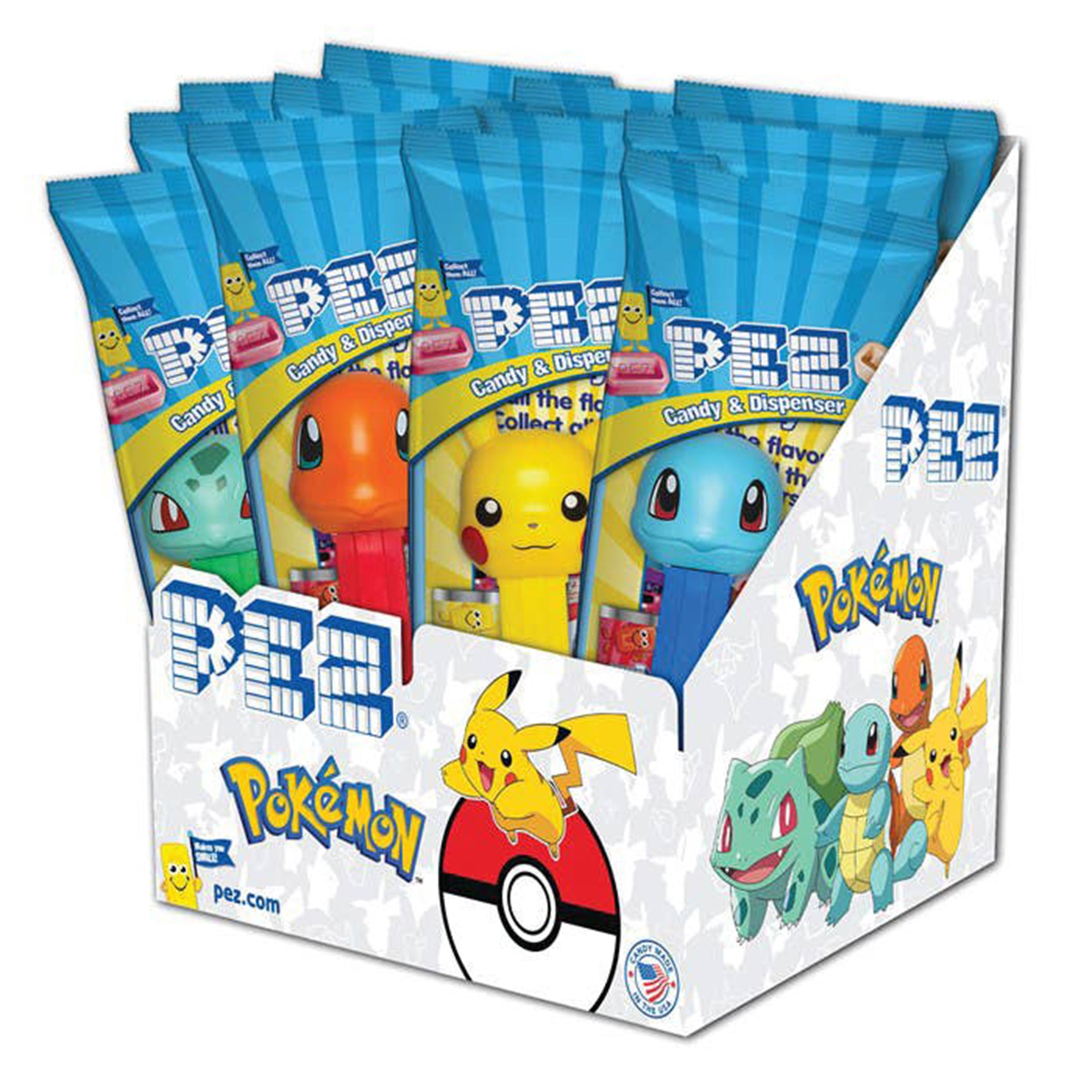 Pokemon PEZ Candy, Poly Bag, 12ct Display