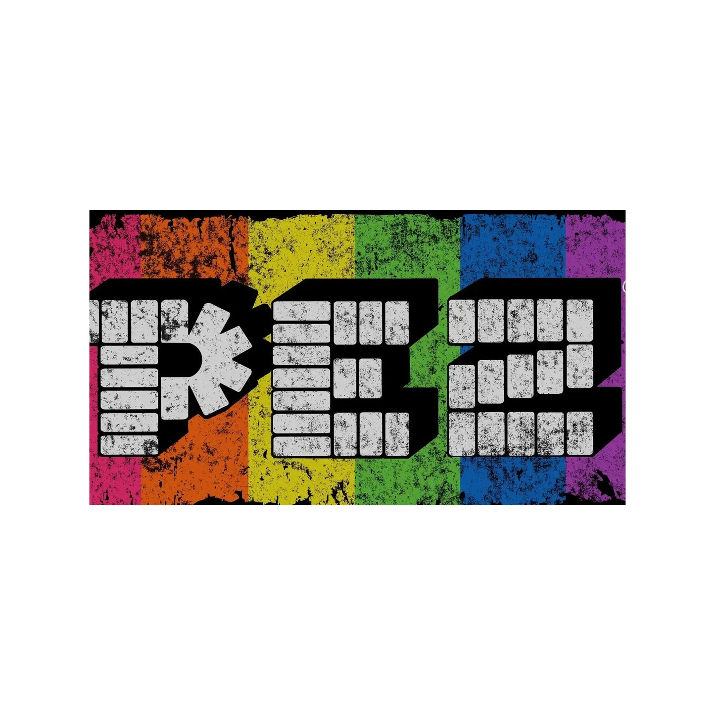 Pez Candy 80's Neon Rainbow T-Shirt, Tee