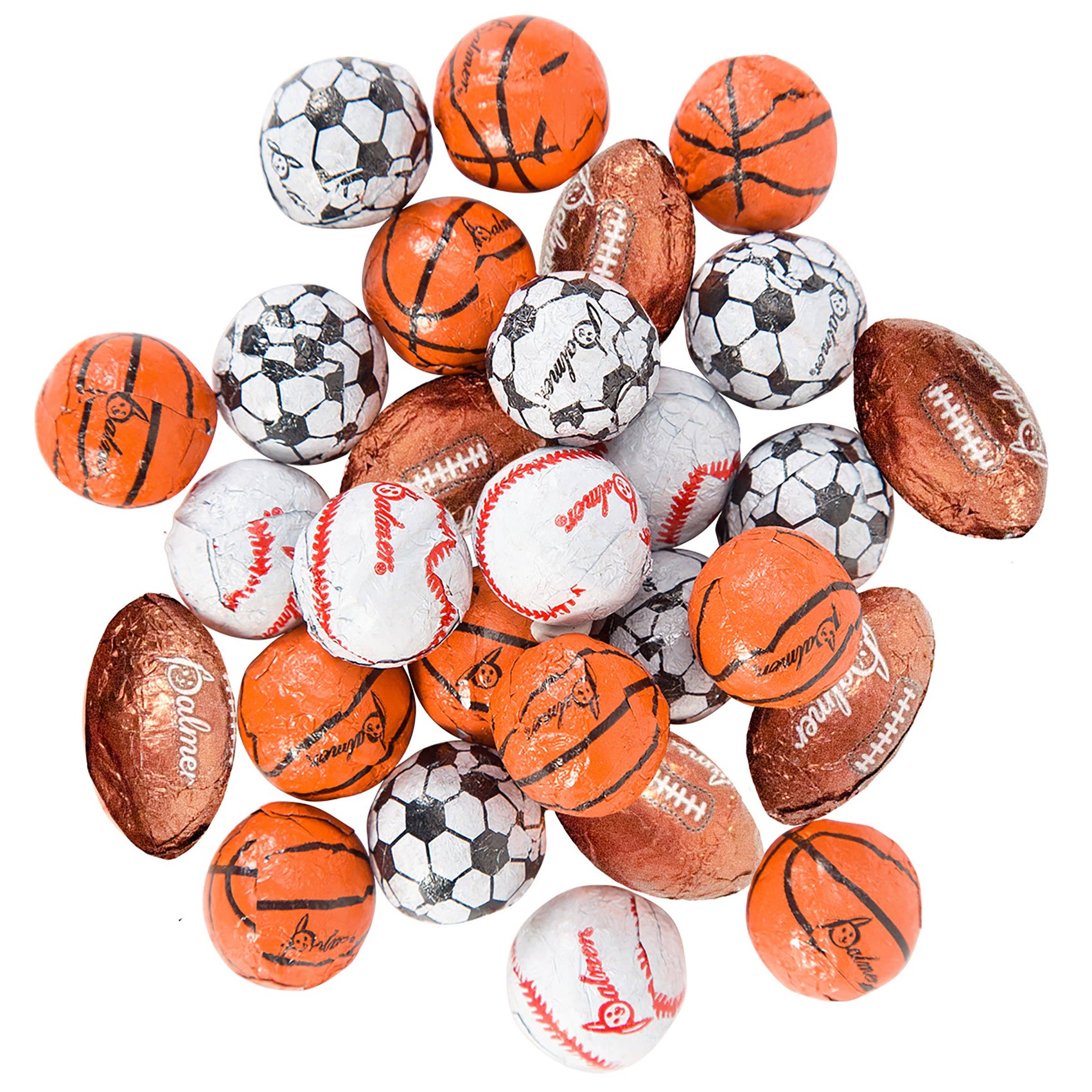 Palmer MC Foil Wrapped Sports Balls 24ct Bulk Case