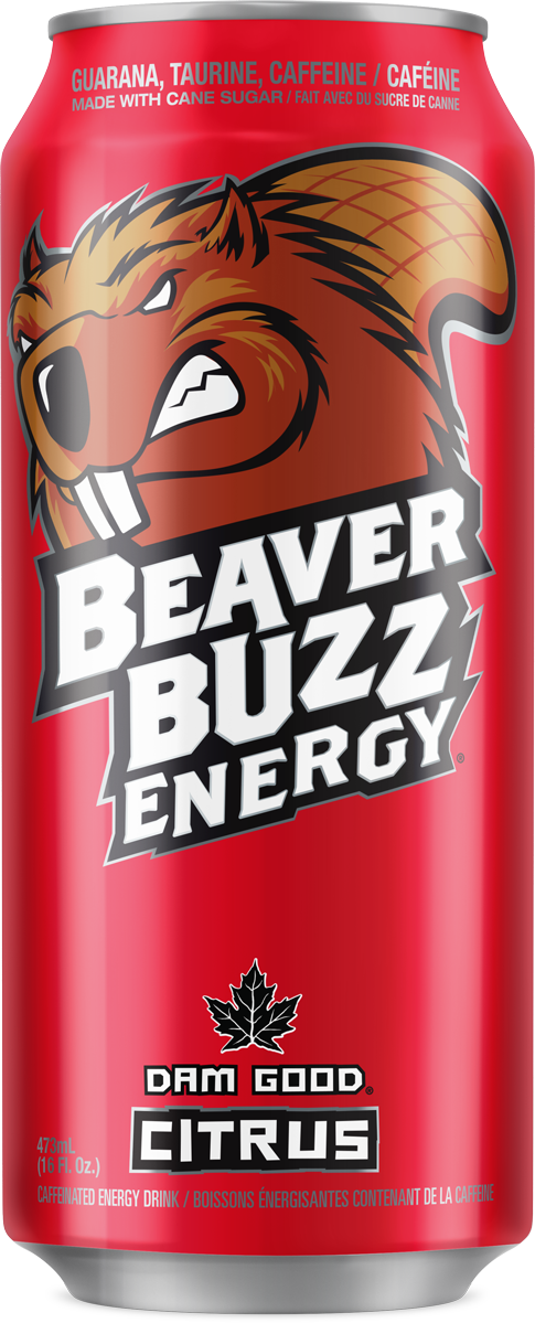 Beaver Buzz Citrus Energy, 16 fl oz Can, 12ct