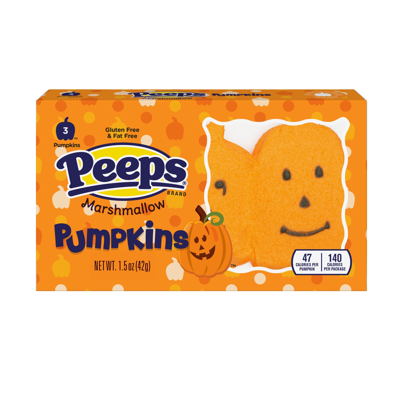 PEEPS 3pk Marshmallows Pumpkins 24ct