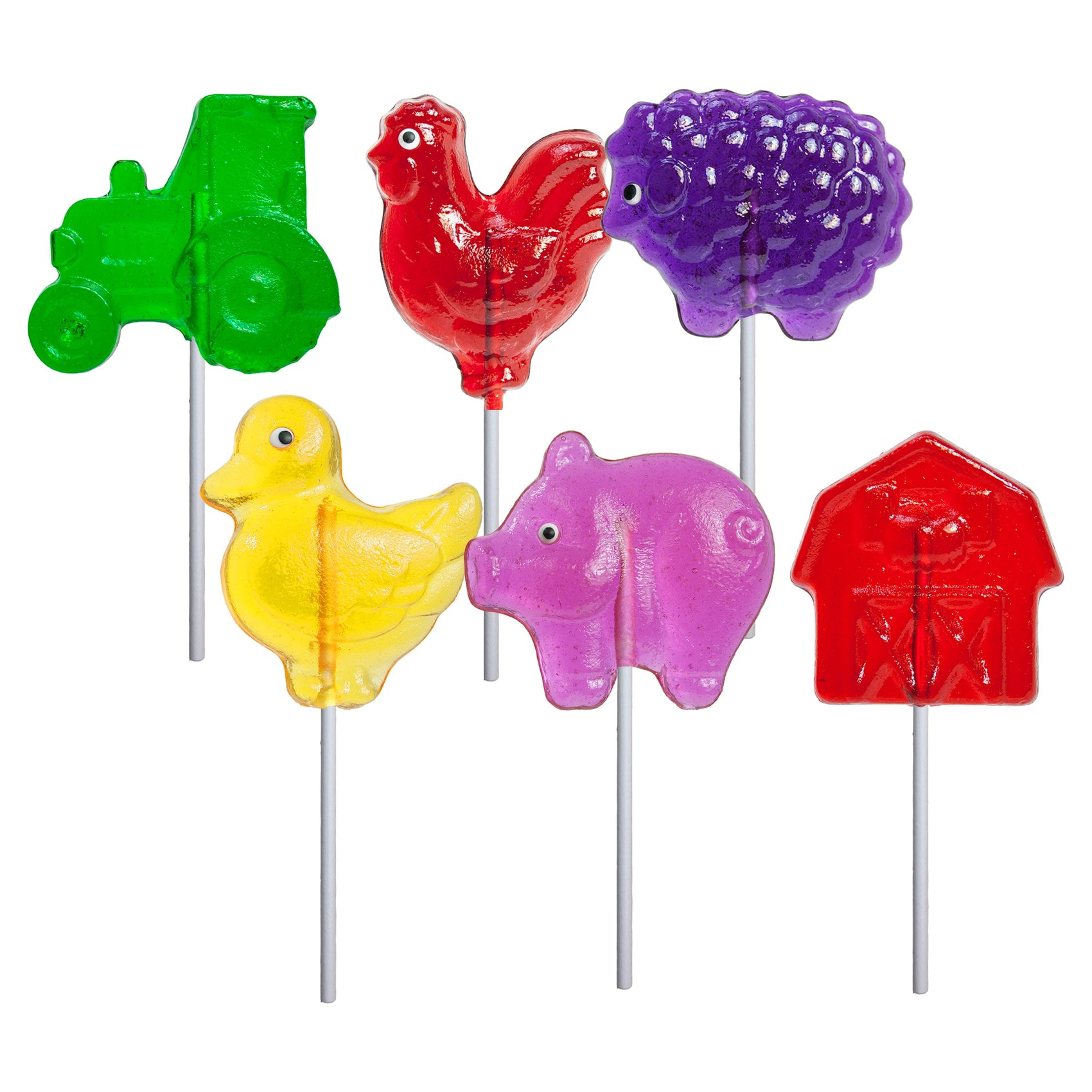 Barnyard Assorted Hard Candy Lollipop 24ct Display