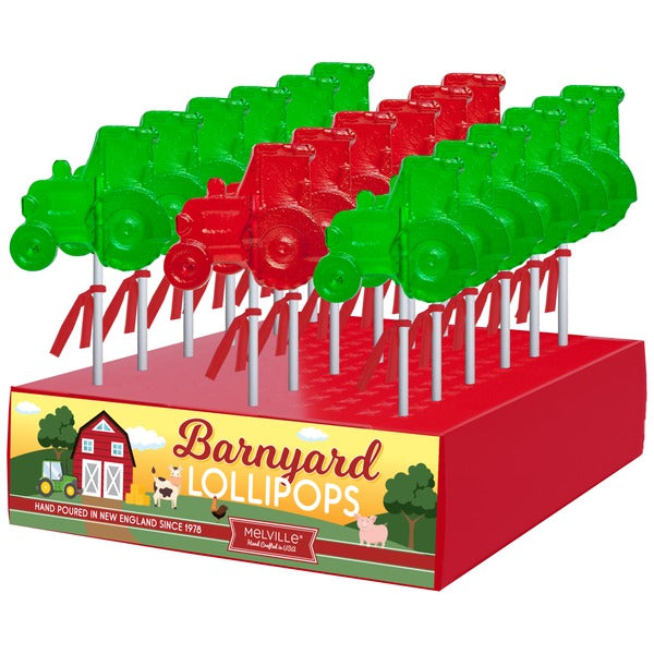 Tractor Hard Candy Lollipop 24ct Display