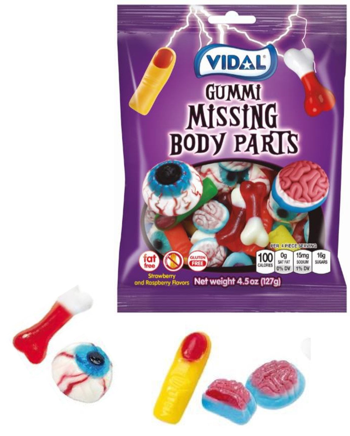 Vidal Missing Body Parts 4.5oz Peg Bag, 12ct
