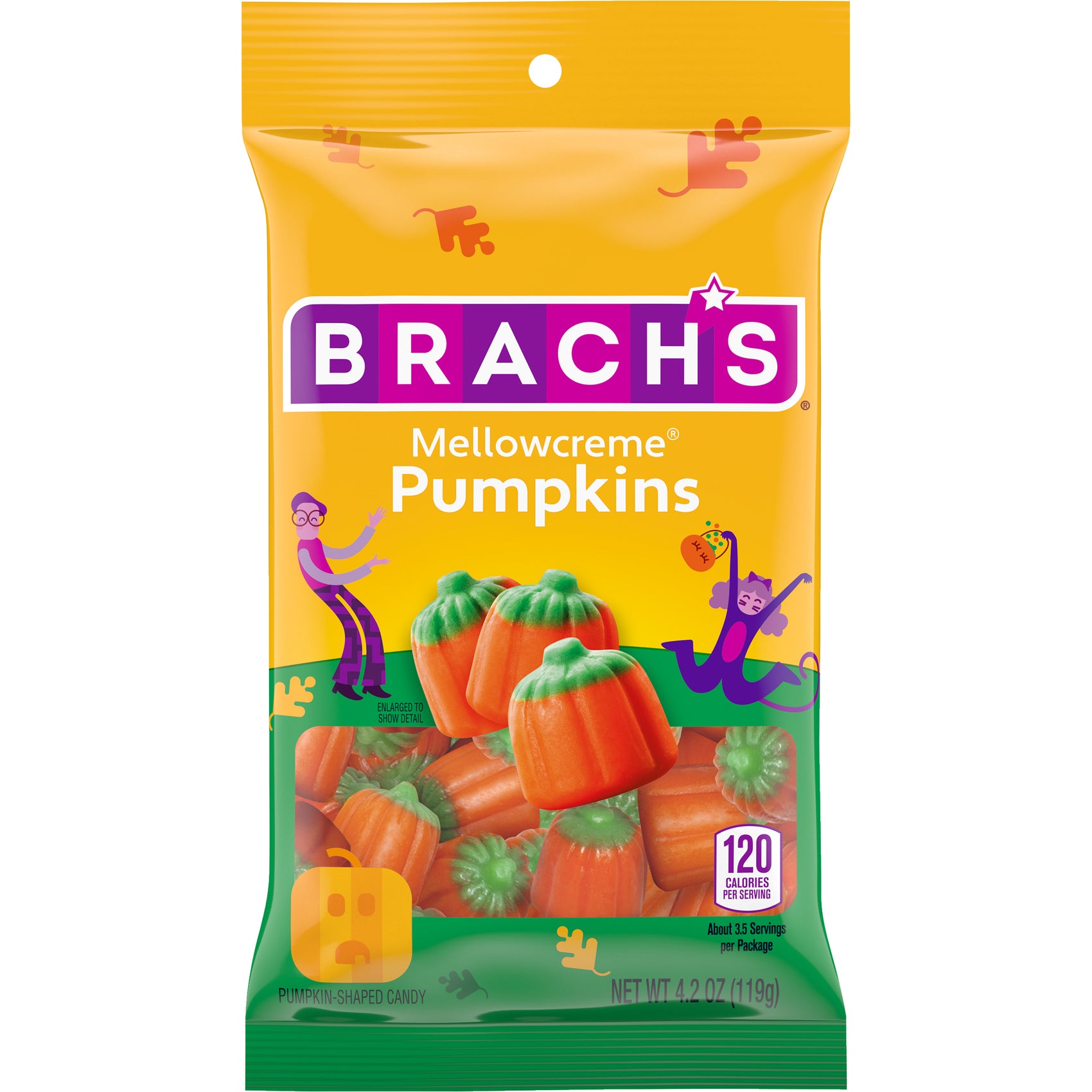 Brach's Mellowcreme Pumpkins Peg Bag 4.2oz 18ct