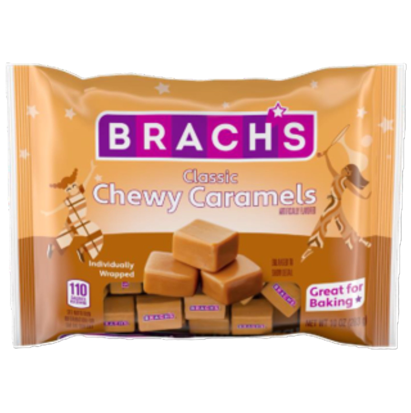 Brach's Chewy Caramels 10oz Laydown Bag, 24ct
