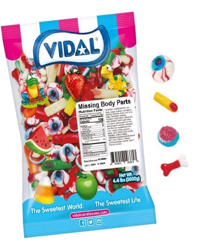 Vidal Gummi Missing Body Parts 4.4lb Bulk Bag