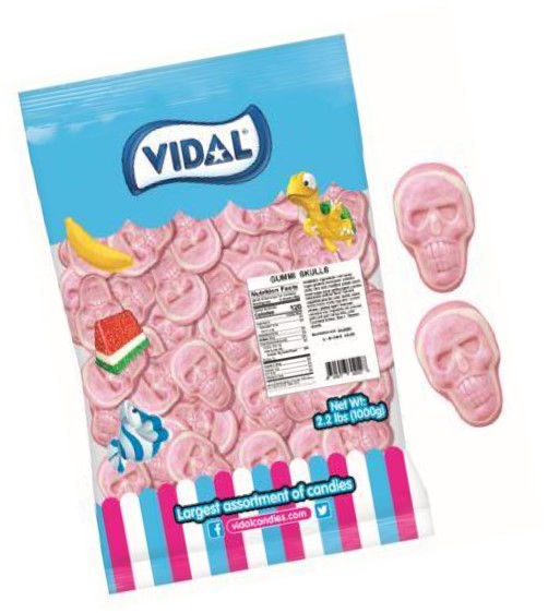 Vidal Gummi Skulls 10oz Bulk Tub