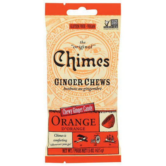 Chimes Orange Ginger Chews Candy, 12ct Case
