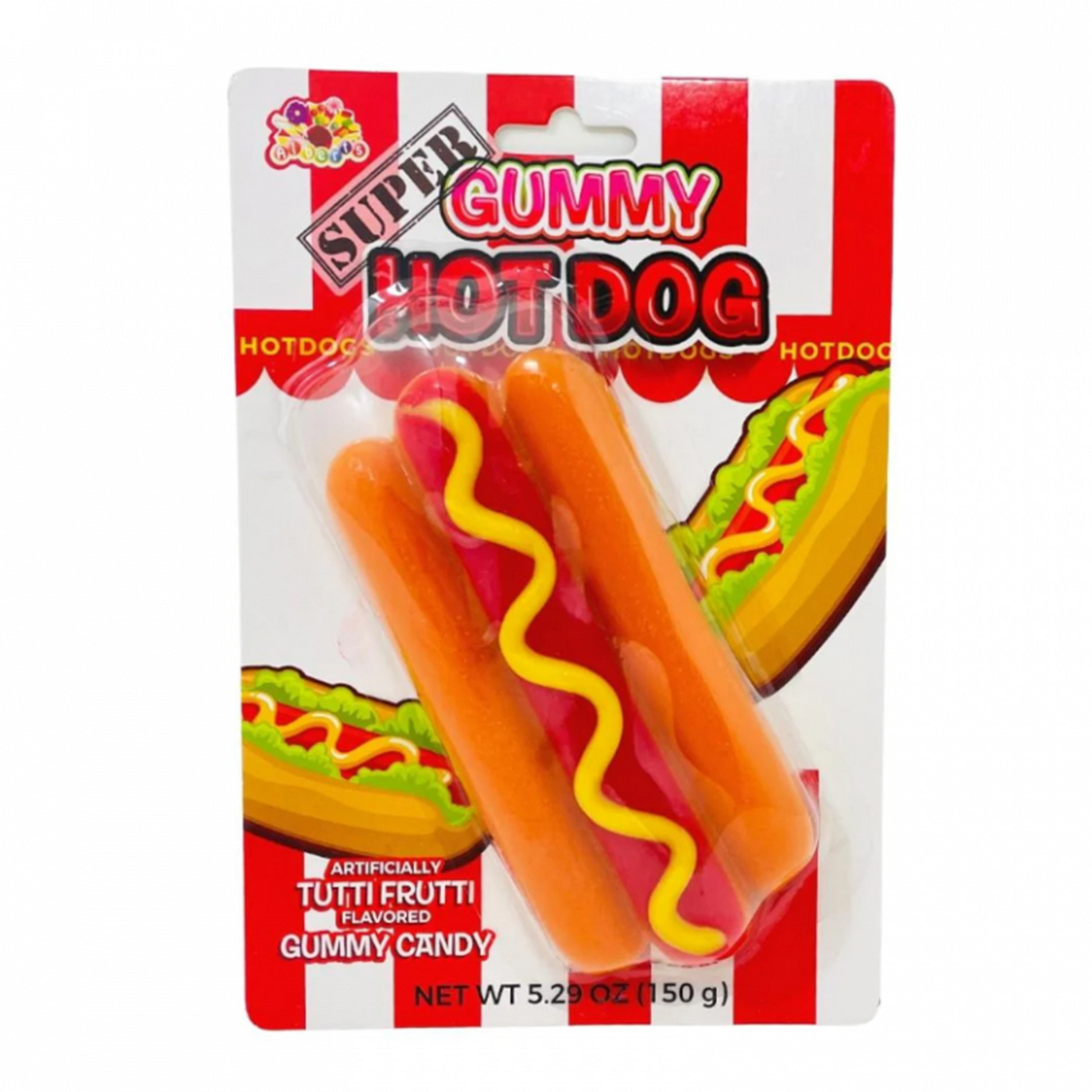 Albert's Super Gummy Hot Dog, 5.29oz, 12ct