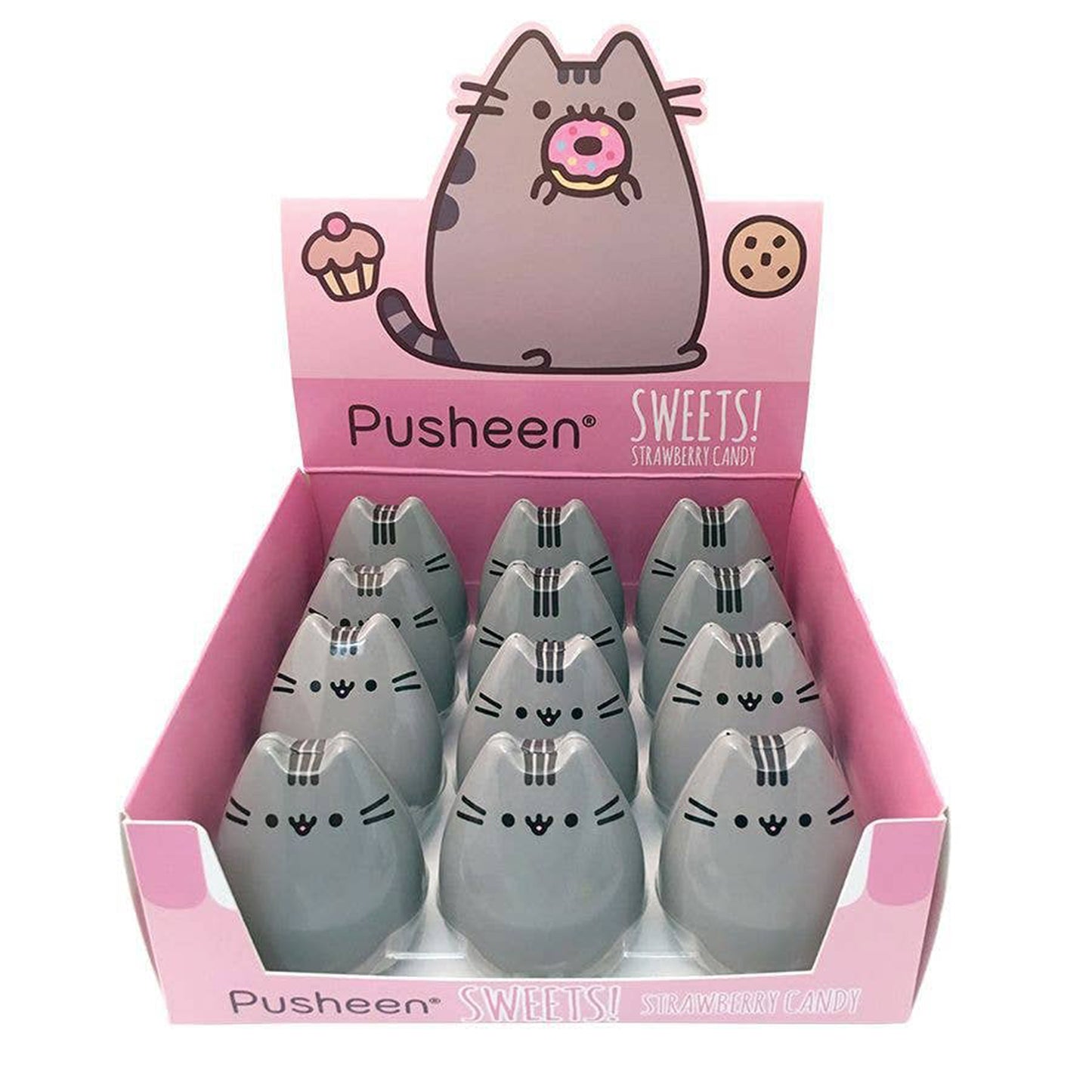 Pusheen Sweets! Strawberry Candy Tin, 12ct