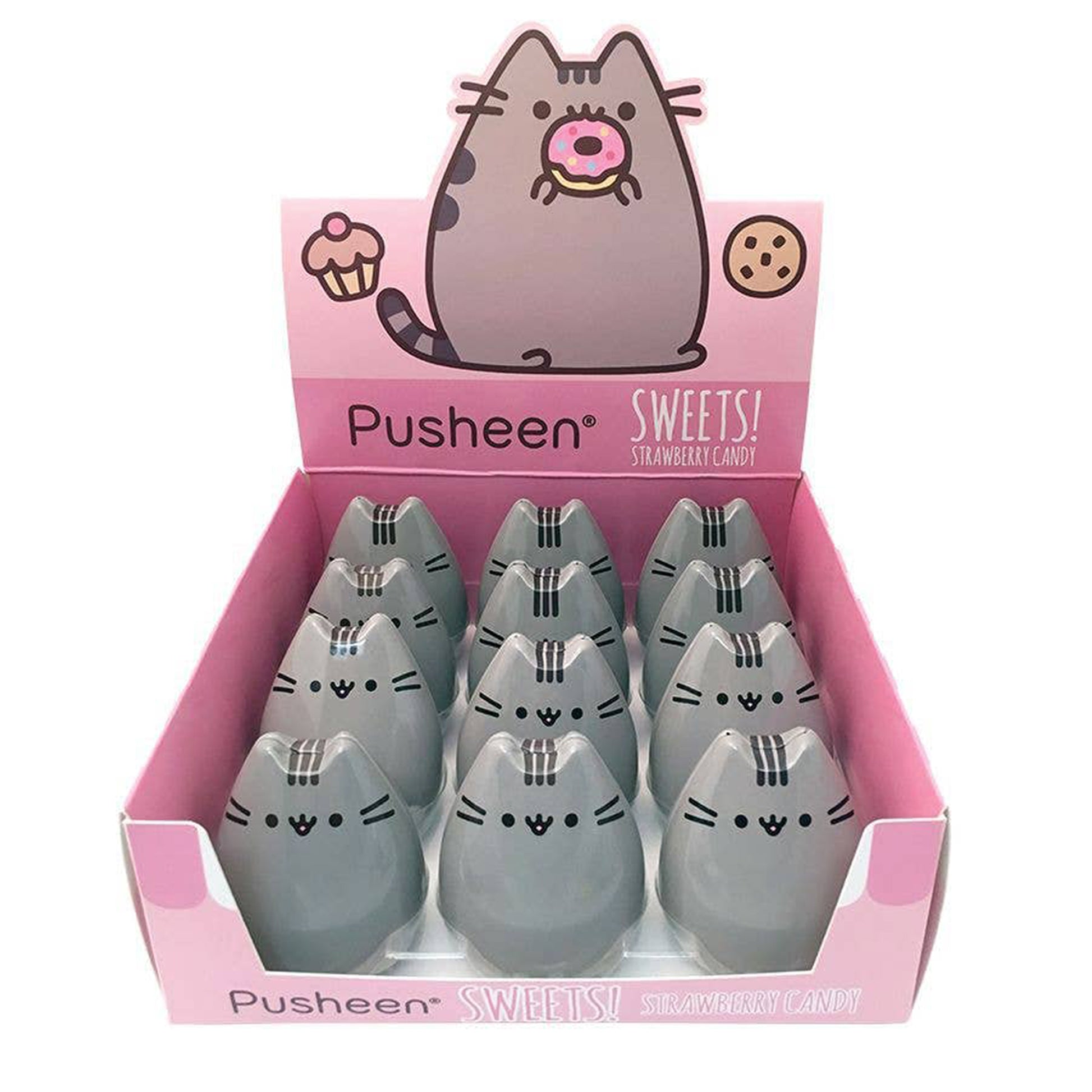 Pusheen Sweets! Strawberry Candy Tin, 12ct