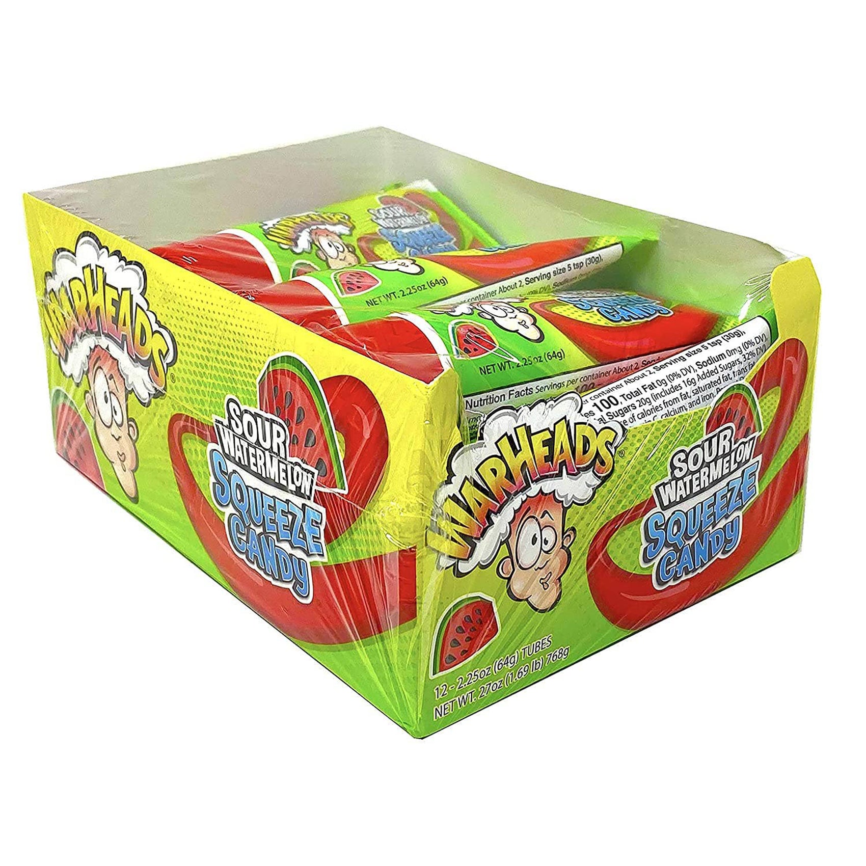 Warheads Sour Watermelon Squeeze Candy, 2.25oz, 12ct Case