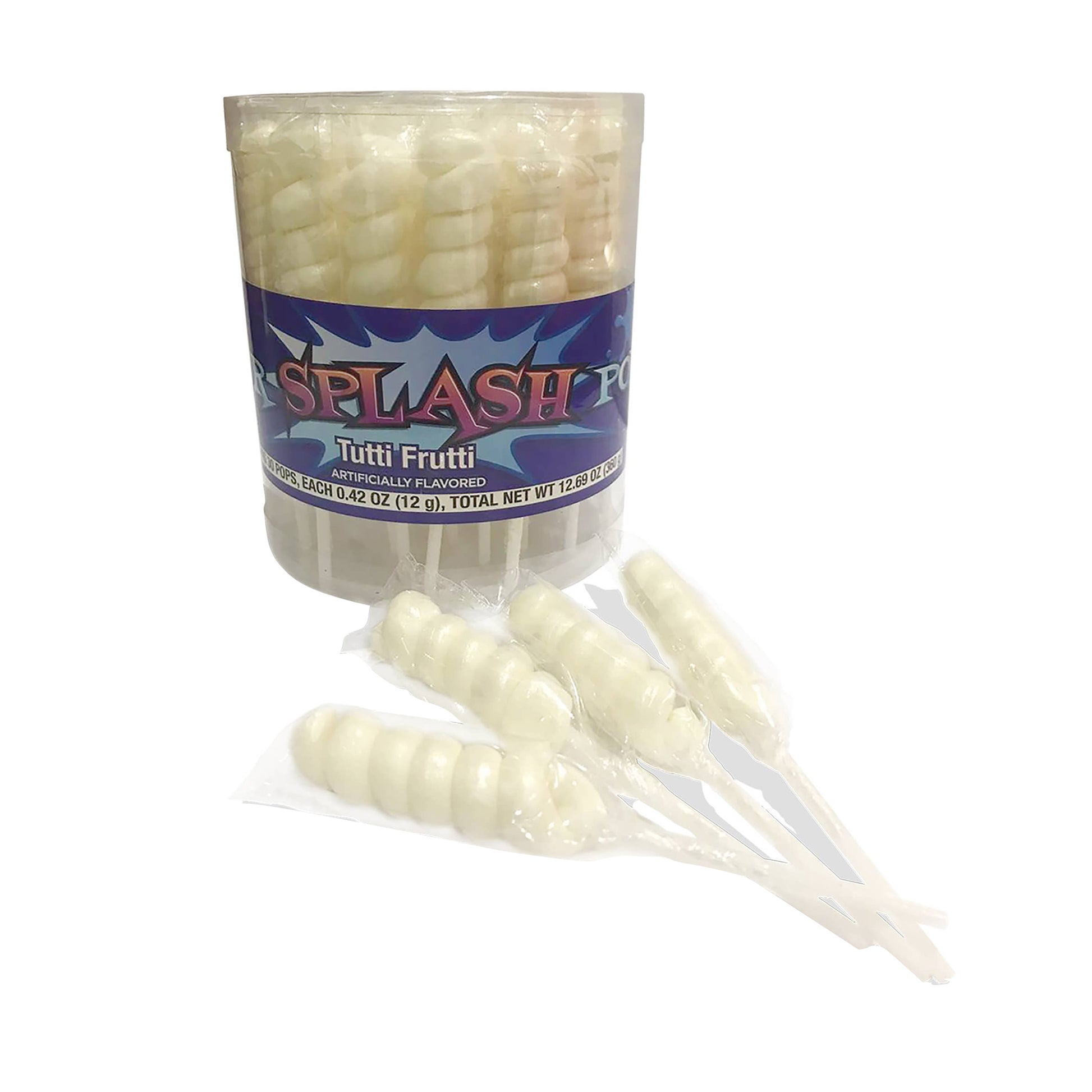 Albert's Color Splash Pops, Tutti-Frutti / Pearl White, 30ct