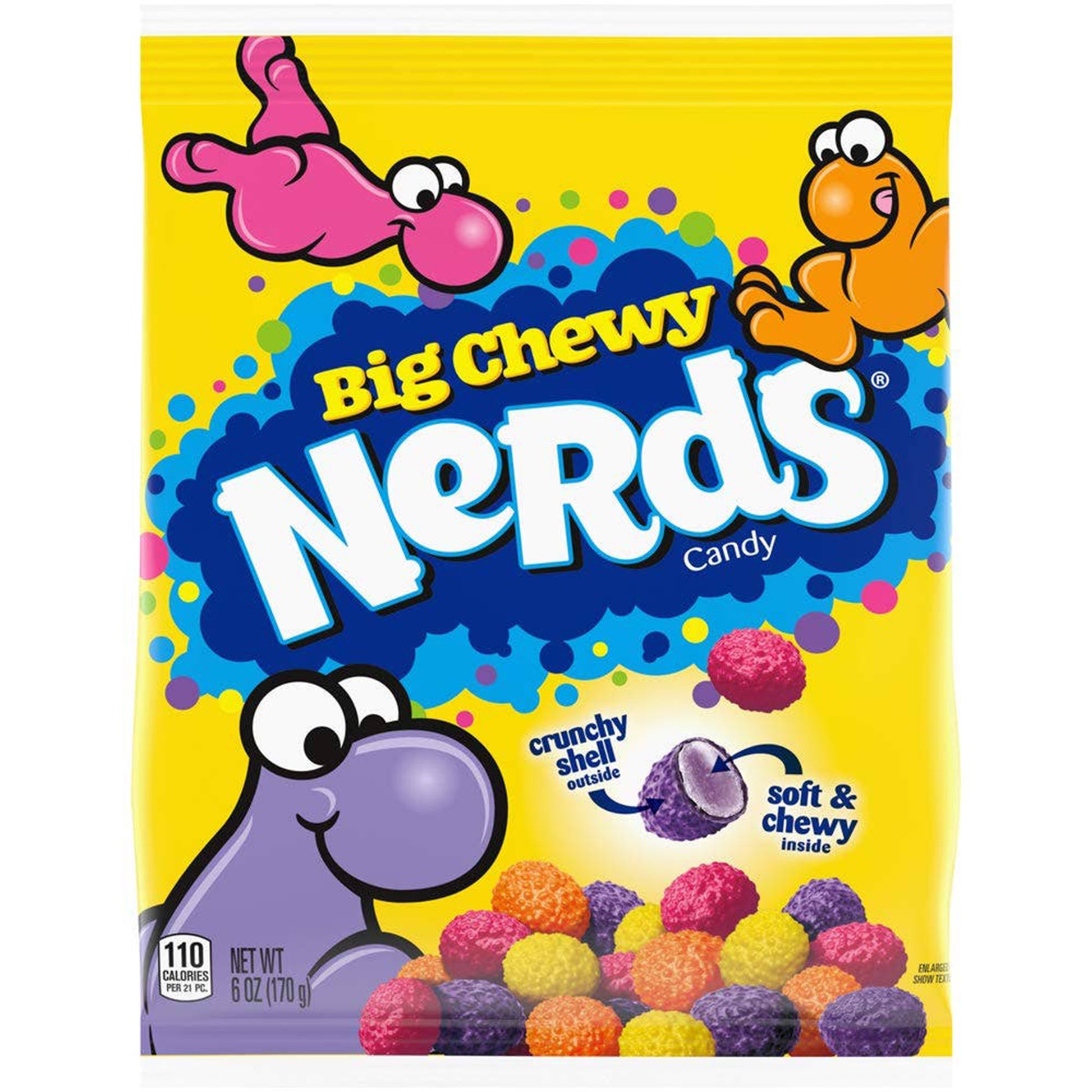Big Chewy Nerds, 6oz Peg Bag, 12ct Case