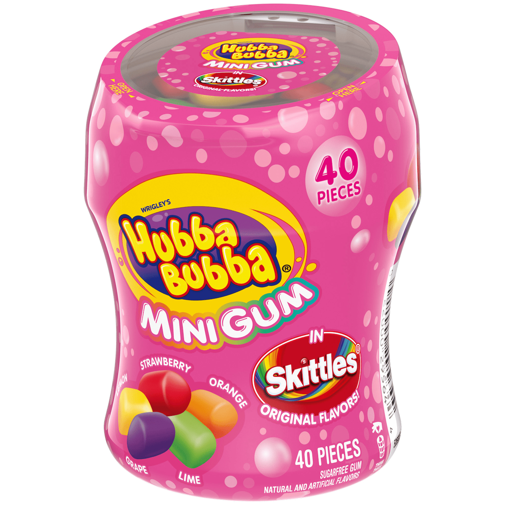 Hubba Bubba Sugar Free Skittles Gum, 2.82oz, 4ct