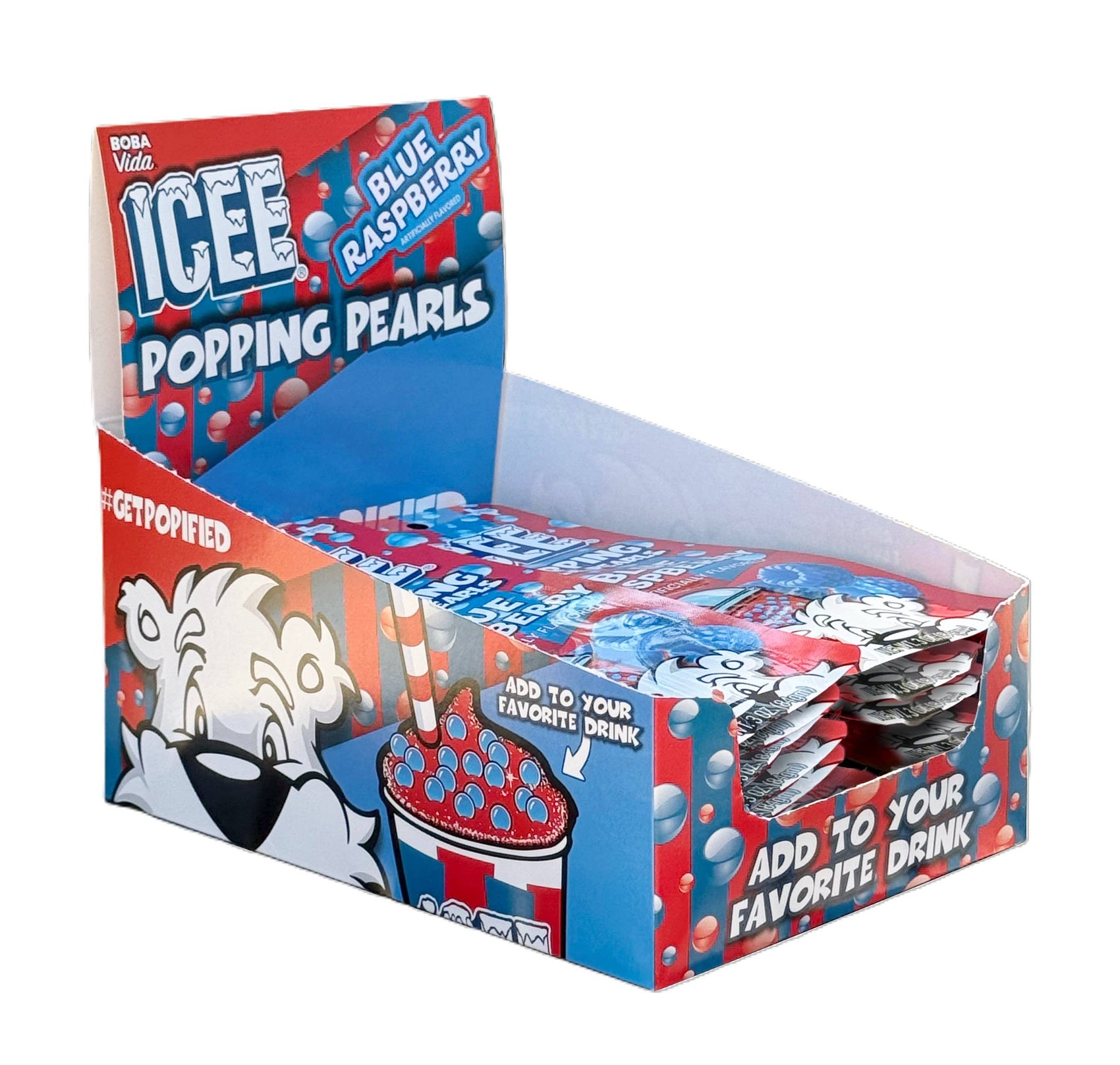 Popping Boba, ICEE Blue Raspberry 12ct