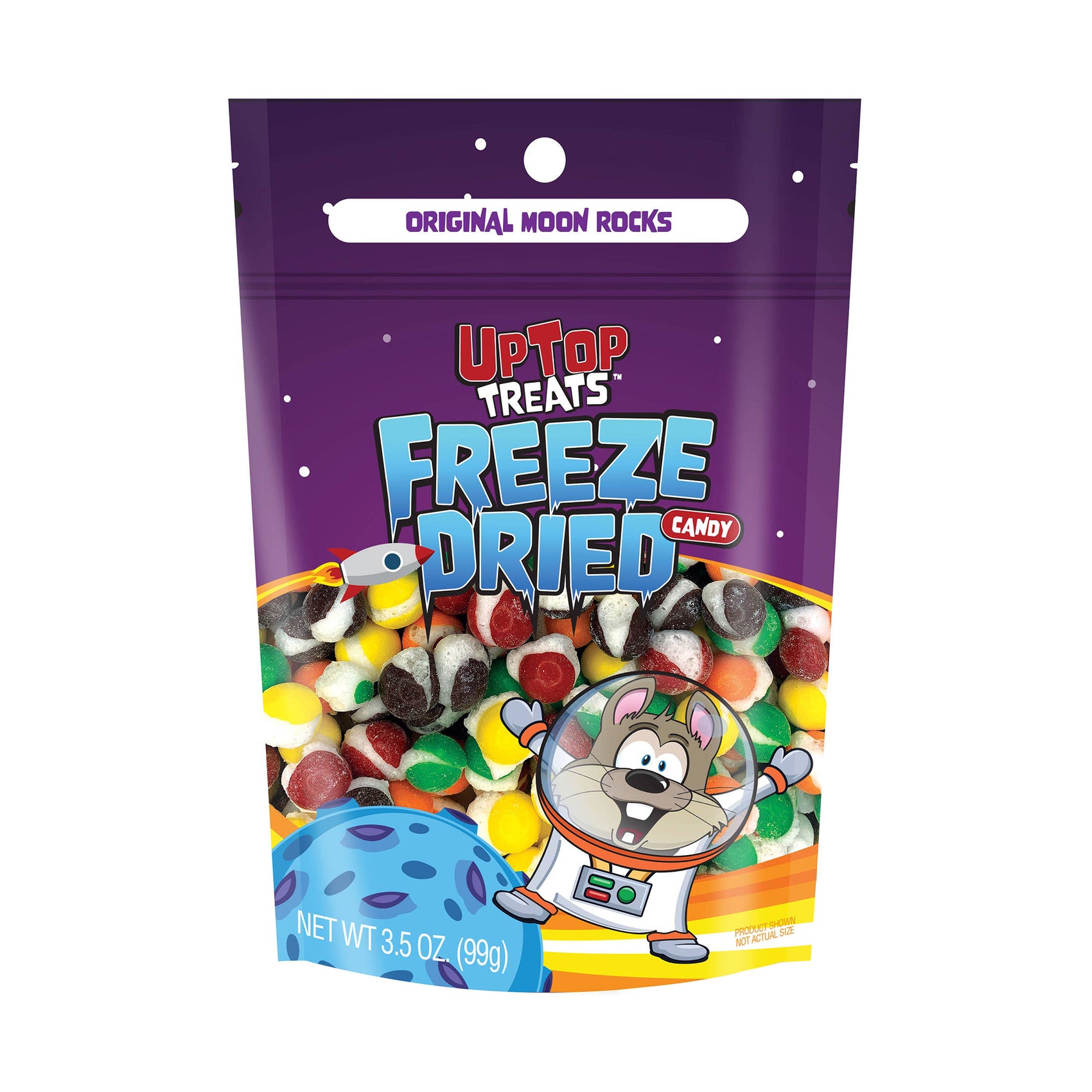 UpTop Treats Freeze Dried Original Moon Rocks 3.5oz Bag 12ct