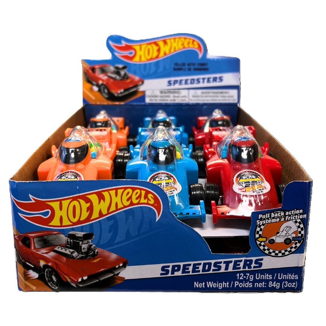 Hot Wheels Pull-Back Speedsters Candy Racer, 12ct