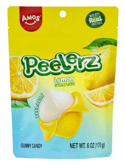Amos Gummy Peelerz Orange 6oz, 12ct
