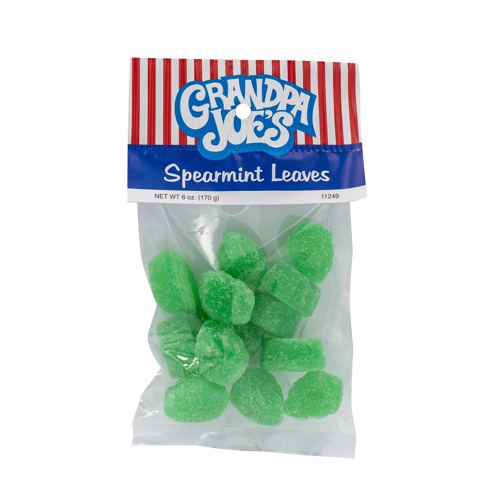 Grandpa Joe's Peg Bags, Spearmint Leaves, 6oz,12 Ct Case