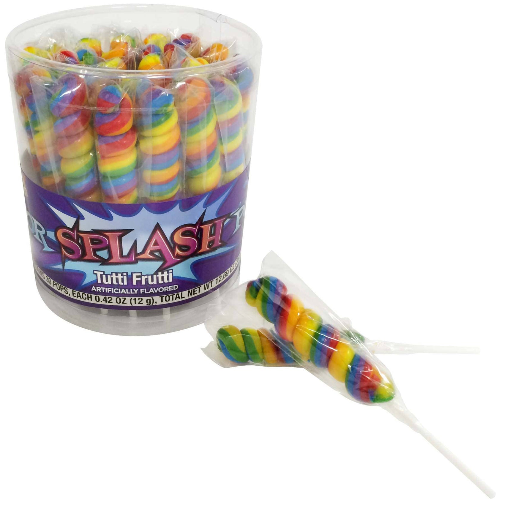 Albert's Color Splash Pops, Tutti-Frutti/Kaleidoscope, 30ct