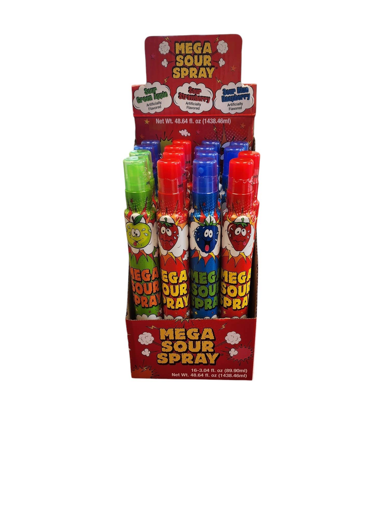 Mega Sour Spray 16ct Display