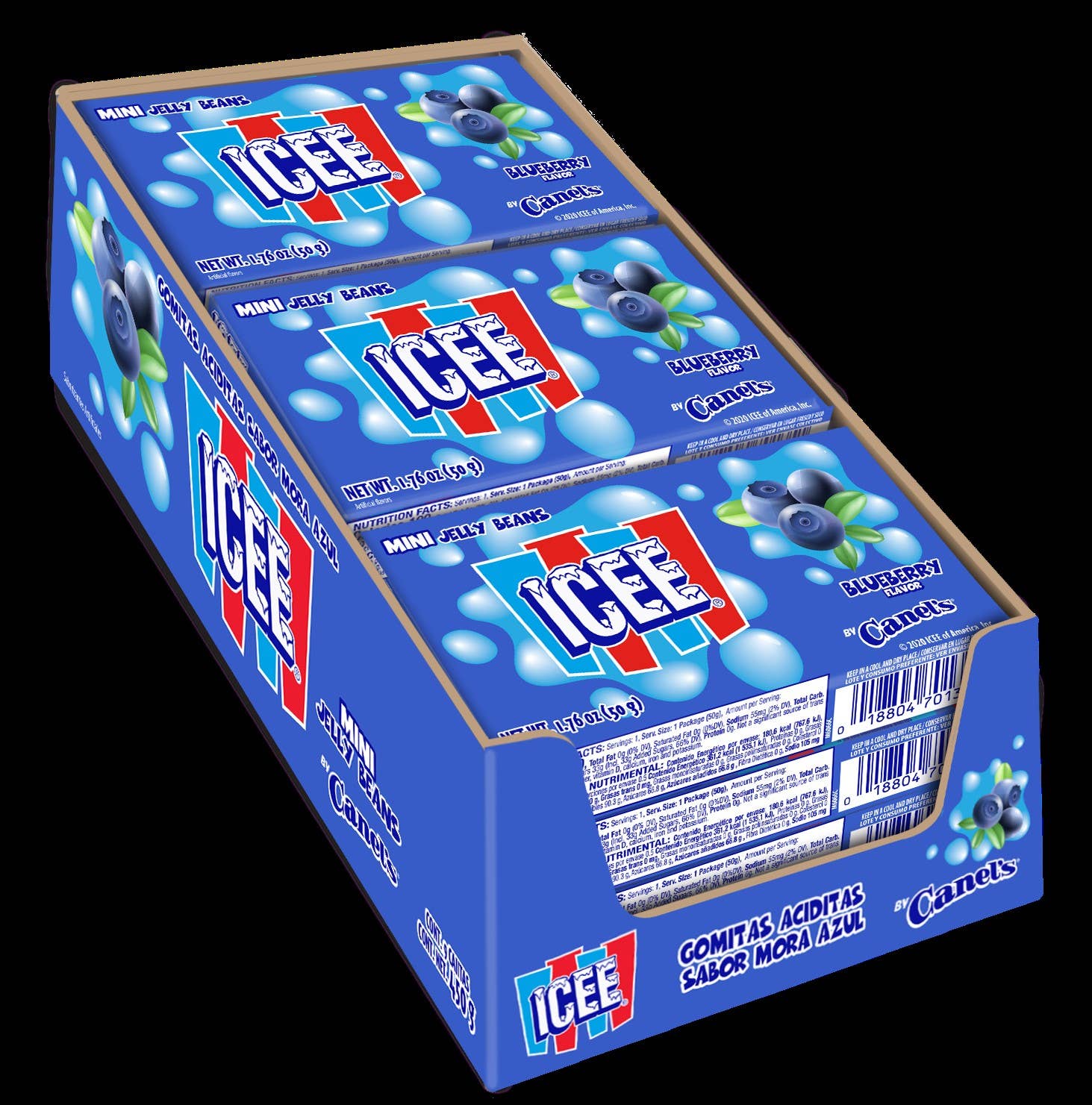 Icee Blueberry Flavor Mini Jelly Beans 1.7oz, 9ct