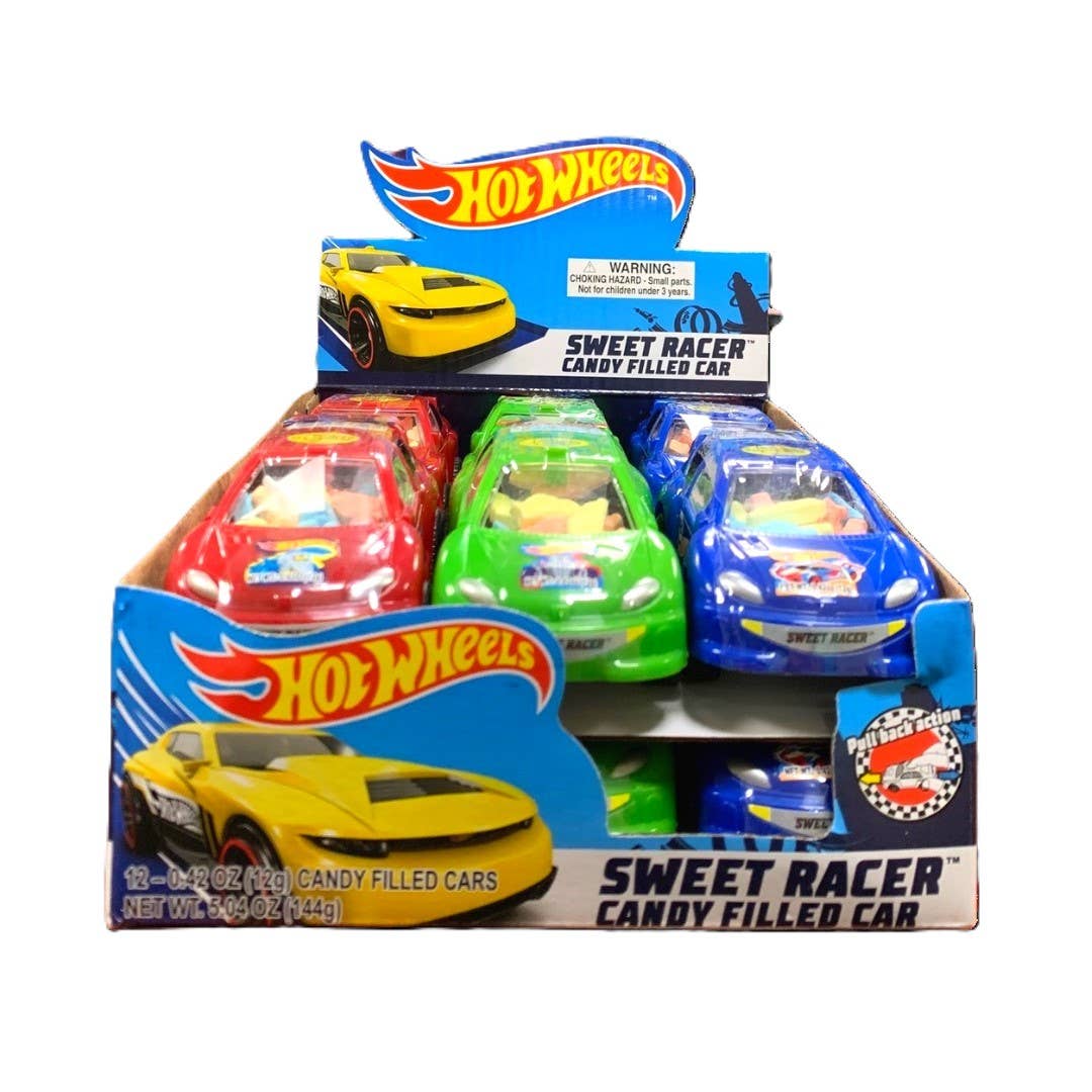Hot Wheels Sweet Racer Candy Filled Car, 12ct