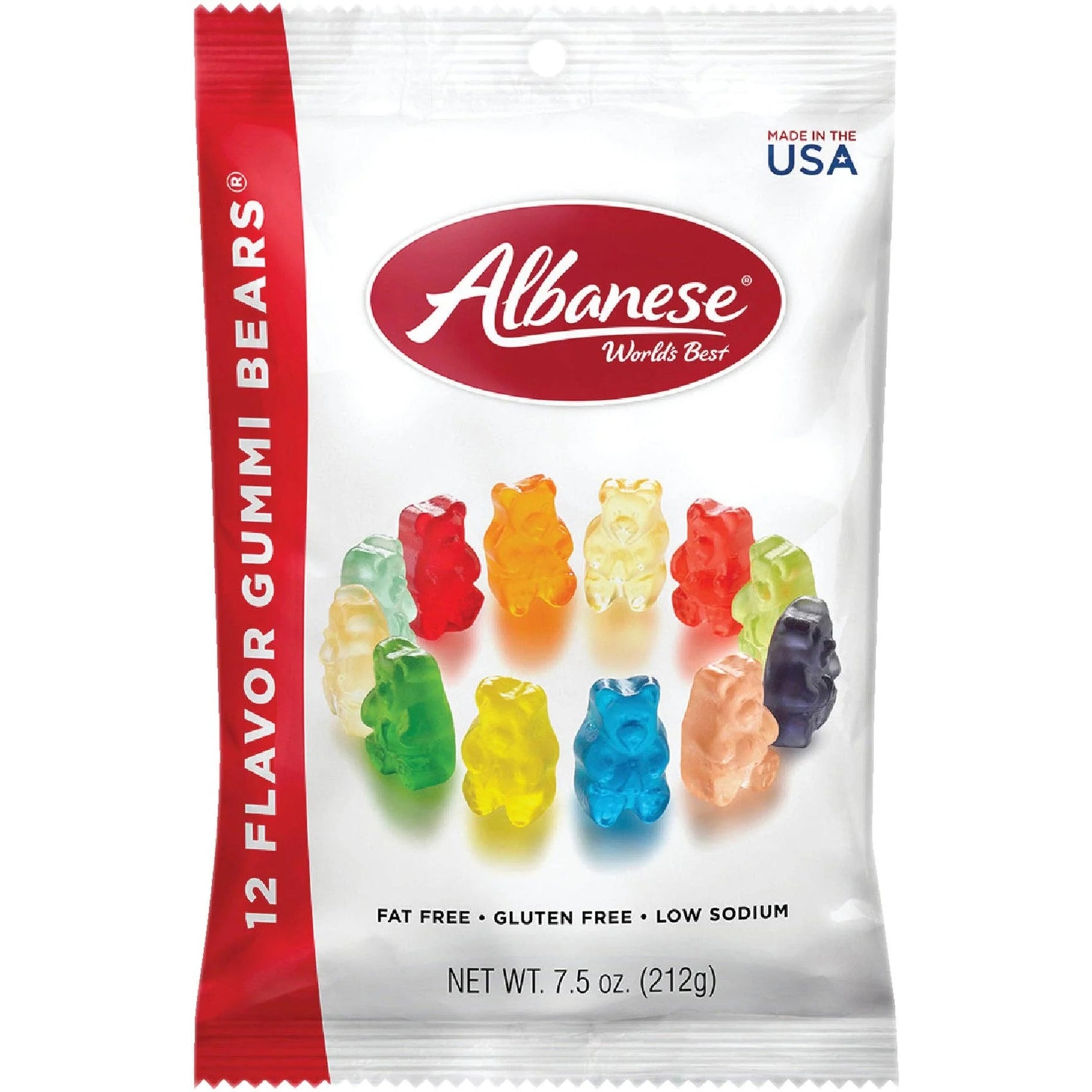 Albanese Gummy Bears 12 Flavor, 7.5oz, 12ct Case