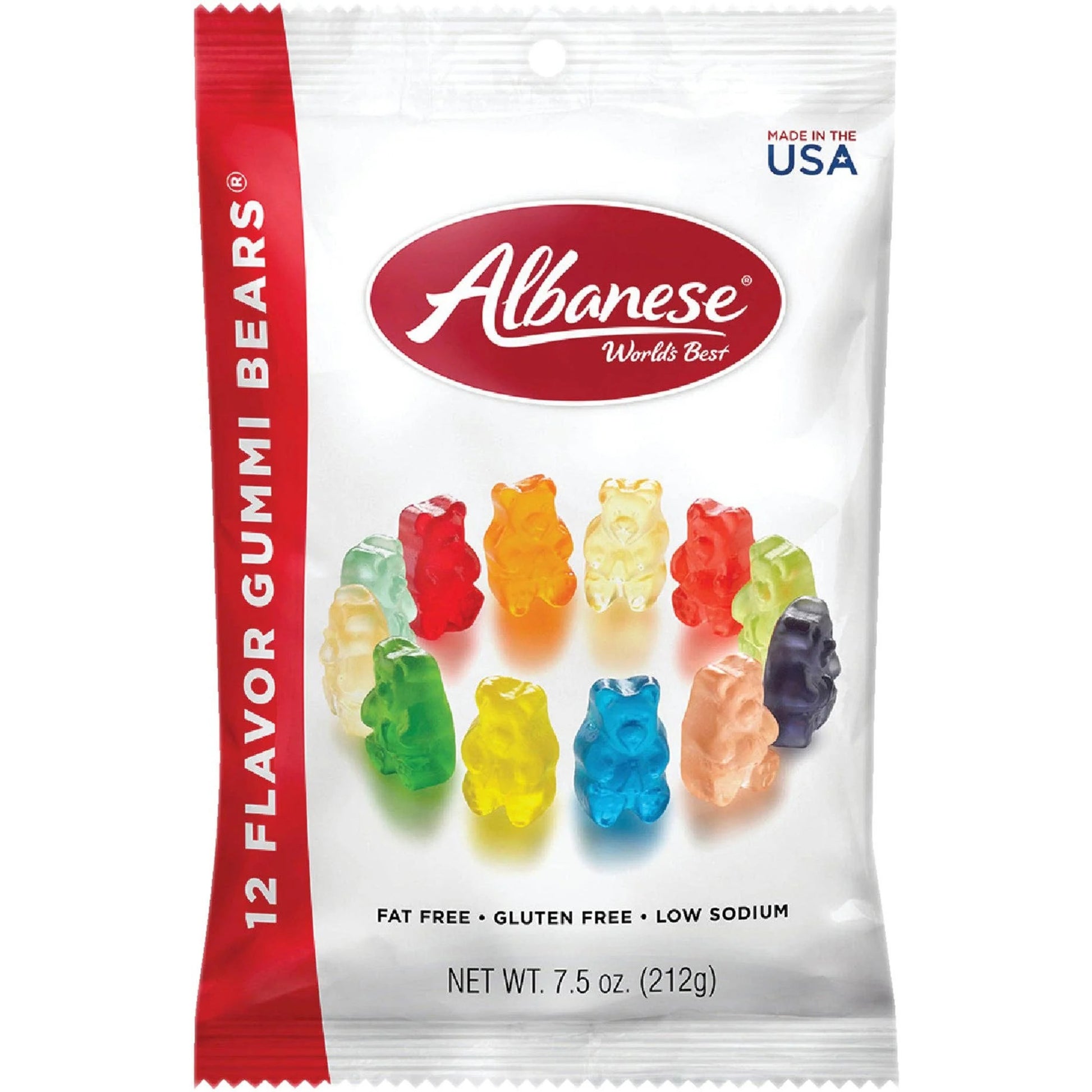 Albanese Gummy Bears 12 Flavor, 7.5oz, 12ct Case