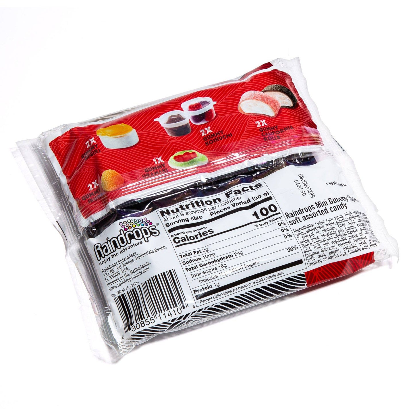 Raindrops Gummi Sushi, 3.00oz, 12ct Case