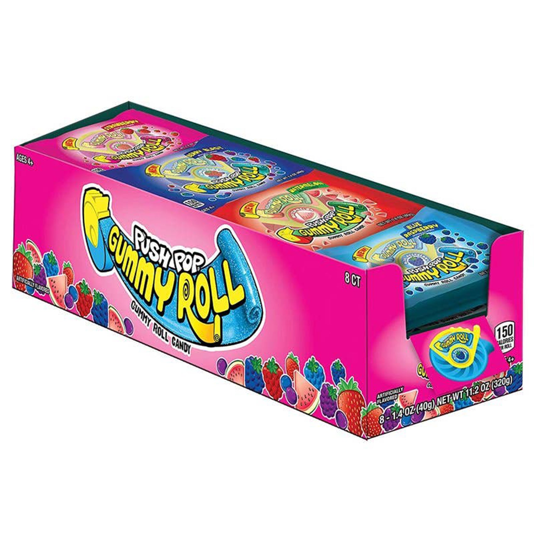 Push Pop Gummy Roll, 1.4oz, 8ct
