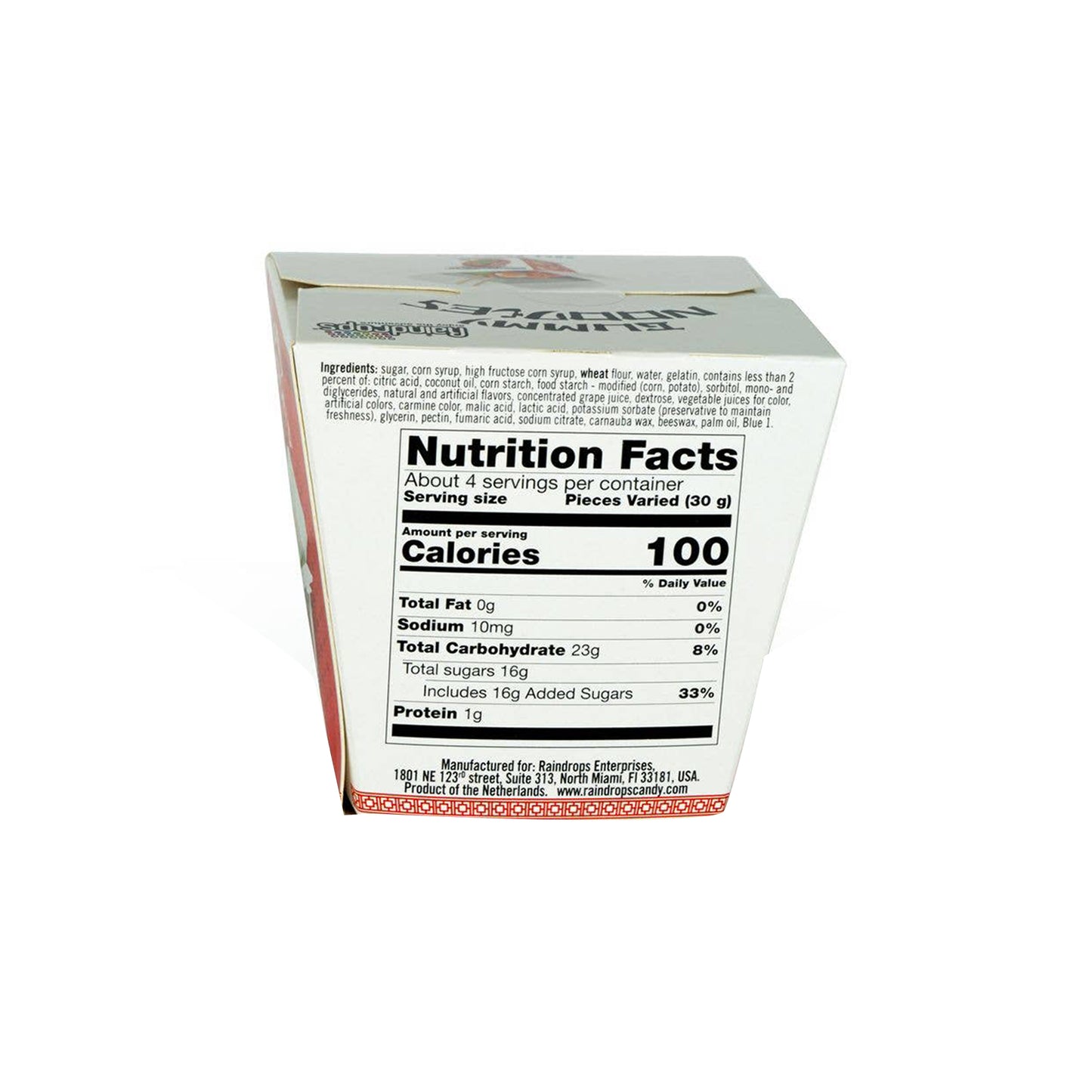 Raindrops Gummi Noodles, 3.88oz, 12ct Case