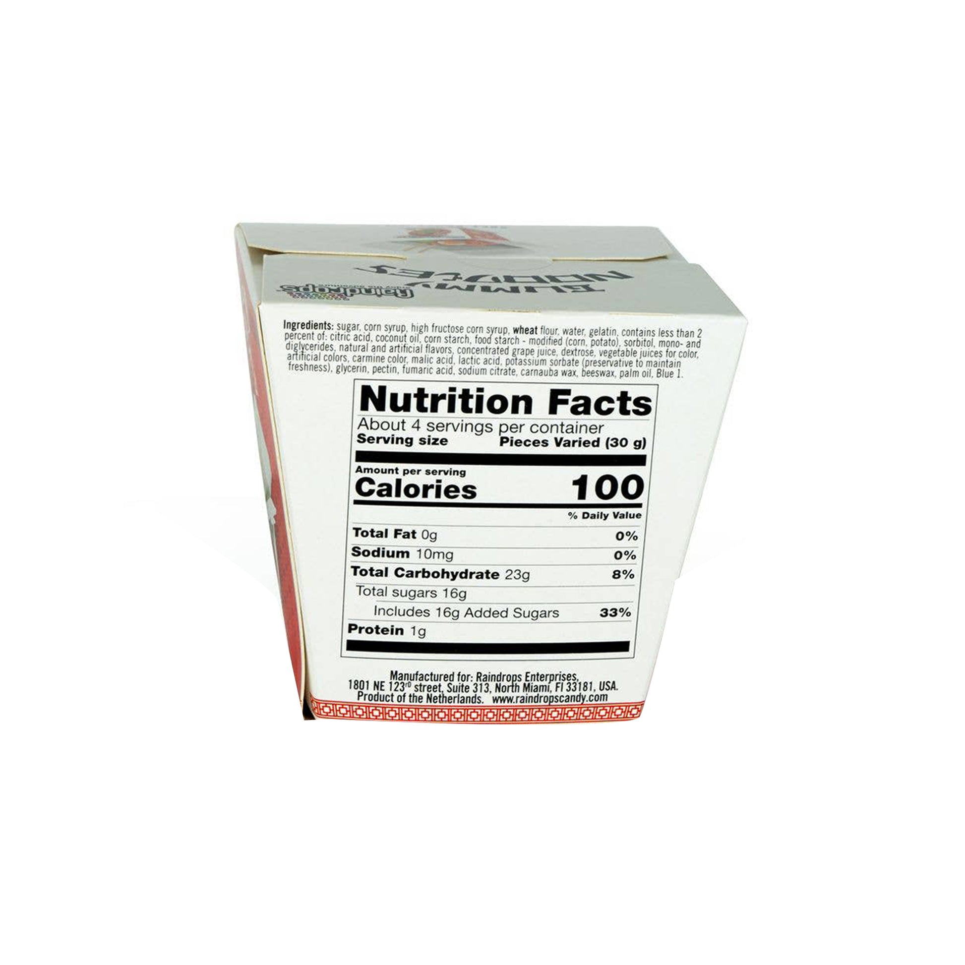 Raindrops Gummi Noodles, 3.88oz, 12ct Case