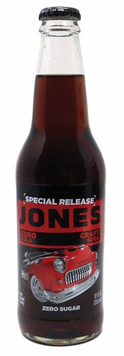Jones Zero Cola Soda, 12ct Glass Bottles 