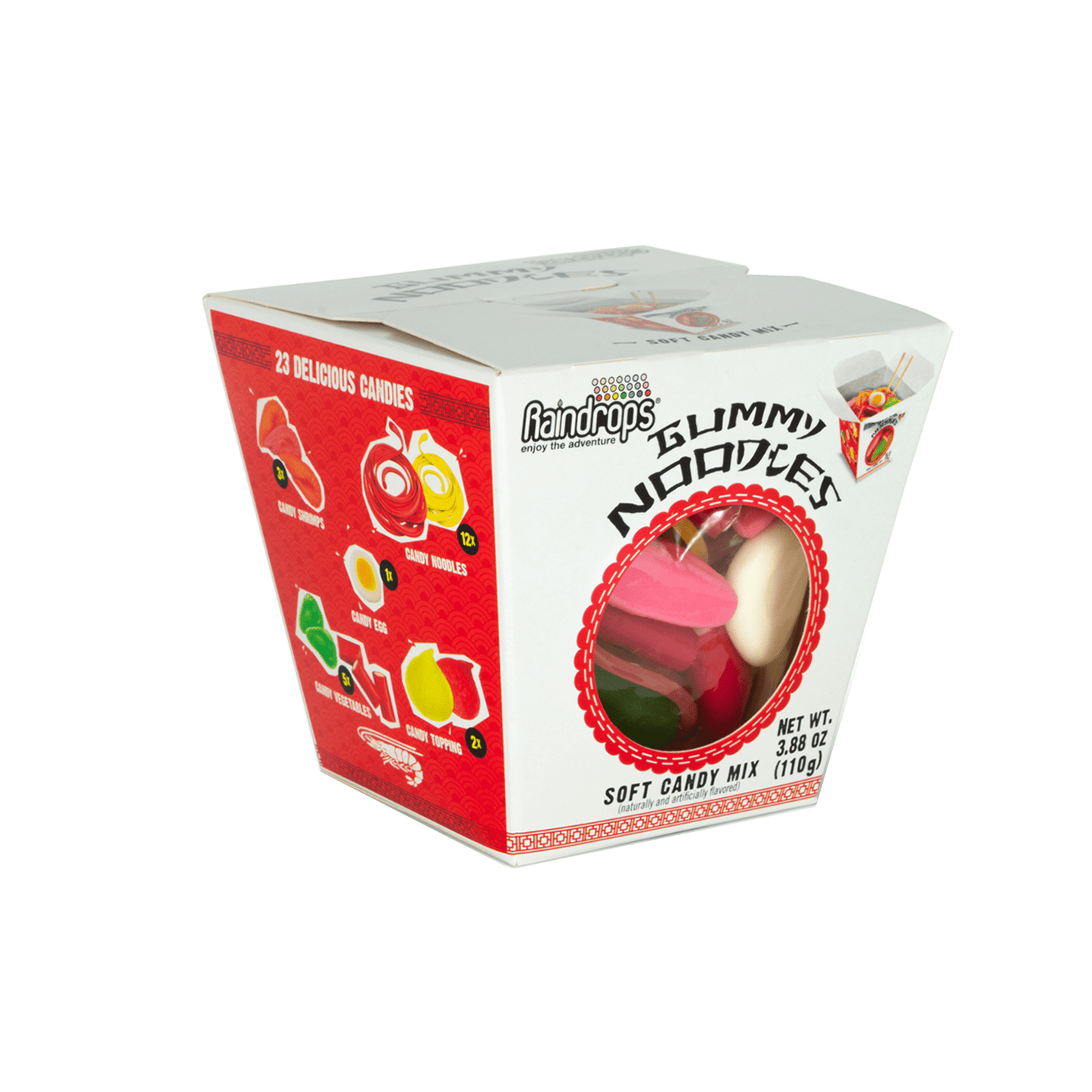 Raindrops Gummi Noodles, 3.88oz, 12ct Case